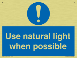 Use natural light when possible